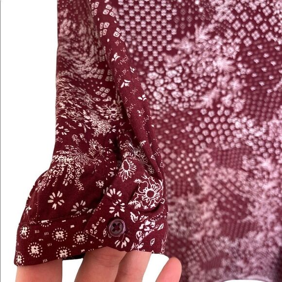 Old Navy Maroon Floral Dress Size Small - Picture 4 of 6